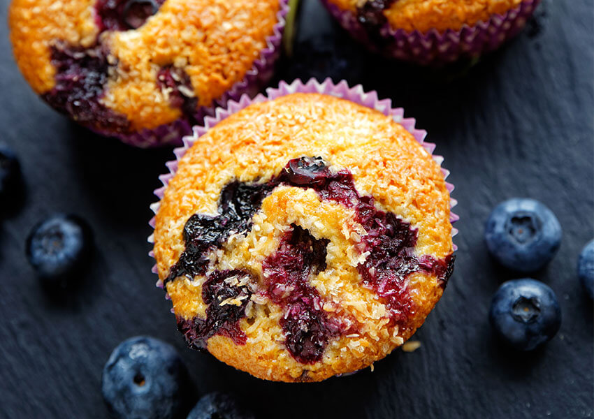 Muffins-med-blåbaer-og-sitron-airfryer-oppskrifter