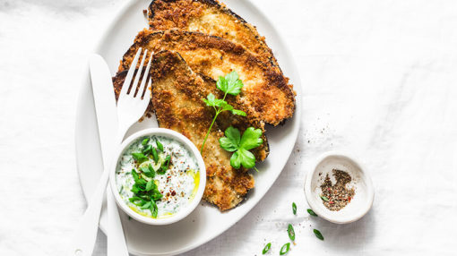 aubergine-snitzel-airfryer-oppskrifter